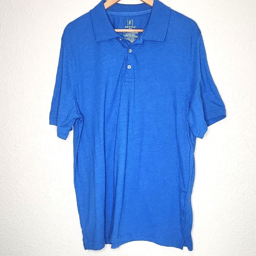 George Royal Blue Short Sleeve Polo Shirt Men's Size XL